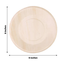 Set Of 25 Natural Birchwood 9 Inch Dinner Plates Round Eco Friendly
