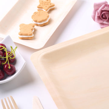 Elevate Your Event Decor with Birchwood Wooden Dinner Serving Plates