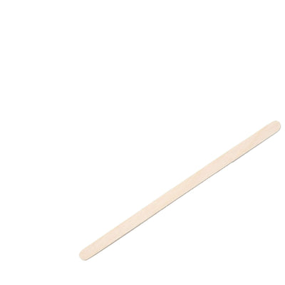 Wooden craft stick on a plain white background