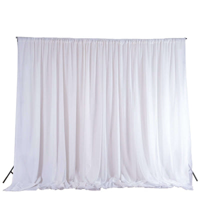 White backdrop curtain draped elegantly for photography or events
