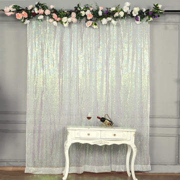 Elevate Your Event Décor with the Iridescent Sequin Photo Backdrop Curtain Panel