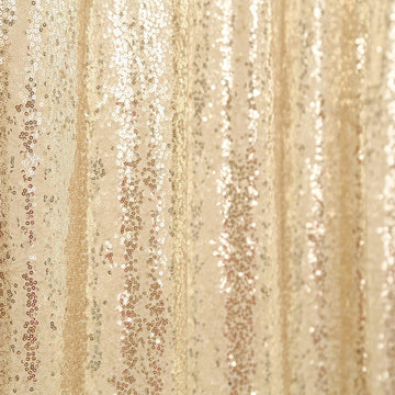 Elevate Your Event Decor with Champagne Sequin Backdrop