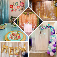 20ftx10ft Premium Gold Chiffon Sequin Dual Layer Backdrop Curtain, Formal Event Drapery Panel