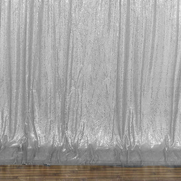 Create a Luxurious Atmosphere with Silver Chiffon Sequin Backdrop