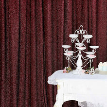 20ftx10ft Burgundy Metallic Shimmer Tinsel Photo Backdrop Curtain, Event Background Drapery Panel