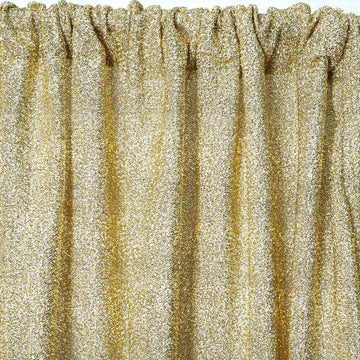 Enhance Your Event Decor with the Champagne Metallic Shimmer Tinsel Photo Backdrop Curtain