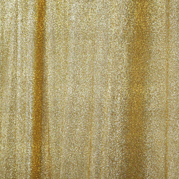 Create a Lasting Impression with the Champagne Metallic Shimmer Tinsel Photo Backdrop Curtain