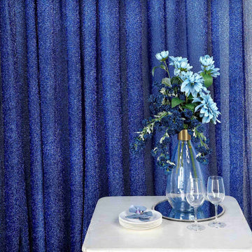 Enhance Your Event Decor with the Royal Blue Metallic Tinsel Backdrop Curtain