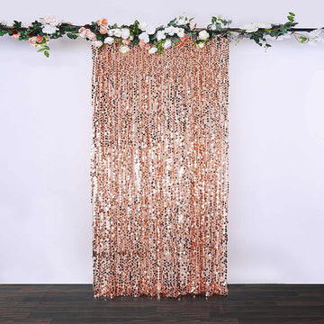 Blush Big Payette Sequin Photo Backdrop Curtain