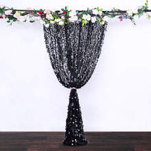 8ftx8ft Black Big Payette Sequin Photo Backdrop Curtain, Event Background Drapery Panel