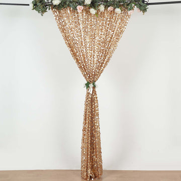 Elegant Matte Champagne Sequin Backdrop Curtain for a Luxurious Touch