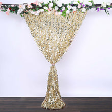 8ftx8ft Champagne Big Payette Sequin Photo Backdrop Curtain, Event Background Drapery Panel