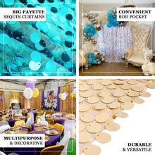 8ftx8ft Turquoise Big Payette Sequin Photo Backdrop Curtain