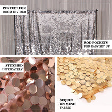 20ftx10ft Blush Rose Gold Big Payette Sequin Photo Backdrop Curtain, Event Background Drapery Panel