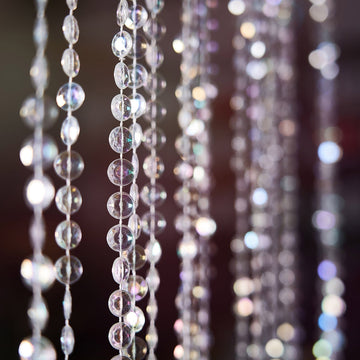 Elegant Crystal Beaded Ceiling Garland for Stunning Event Décor