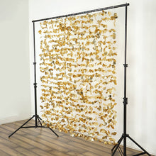 6ftx6ft Gold Hanging Silk Flower Garland Doorway Curtain Room Divider, Event Backdrop
