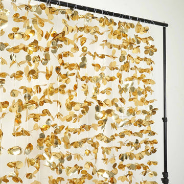 Add Elegance and Charm with a Gold Hanging Silk Flower Garland