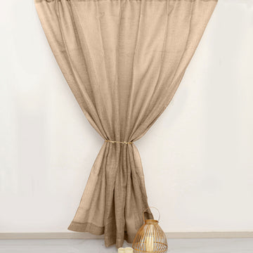 Natural Rustic Burlap Photo Backdrop / Privacy Curtain Panel - Add Rustic Charm to Your Event