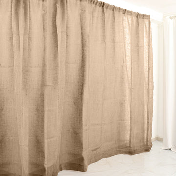 Enhance Your Event Decor with Natural Rustic Burlap Photo Backdrop / Privacy Curtain Panel