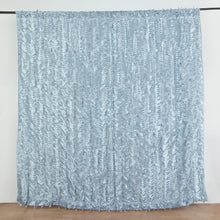 8ftx8ft Dusty Blue 3D Leaf Petal Taffeta Fabric Photo Backdrop Curtain
