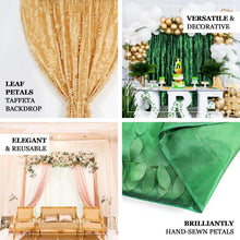 Dusty Rose Taffeta Fabric 3D Leaf Petal Photography Curtain Panel & Event Greenery Backdrop Drape - 8 Feet X 8 Feet - 