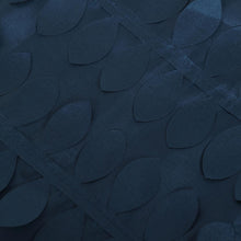 8ftx8ft Navy Blue 3D Leaf Petal Taffeta Fabric Photo Backdrop Curtain
