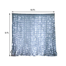 sheer organza white sparkle & sequin curtain with measurements of 18 ft and 9 ft