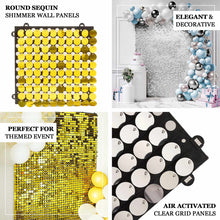 10sq.ft Ritzy Gold Round Sequin Shimmer Wall Photo Backdrop Panels