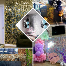 10sq.ft Ritzy Gold Round Sequin Shimmer Wall Photo Backdrop Panels