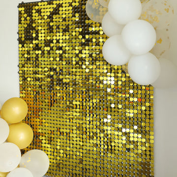 Glamorous Gold Sequin Wall Backdrop for Stunning Event Decor