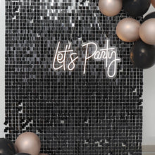 10sq.ft Ritzy Black Square Sequin Shimmer Wall Photo Backdrop Panels