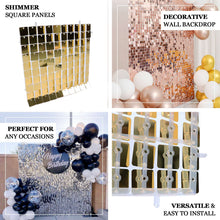 10sq.ft Ritzy Gold Square Sequin Shimmer Wall Photo Backdrop Panels