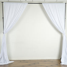 2 Pack White Scuba Polyester Curtain Panel Inherently Flame Resistant Backdrops