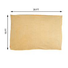 A Tan HDPE Rectangle Sun Shade Sail with measurements of 20 ft and 16 ft