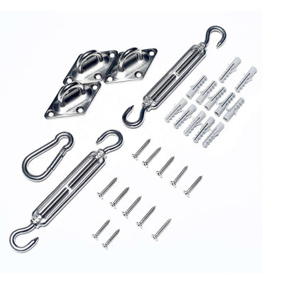 Stainless steel toggle hooks and fasteners set for secure hanging