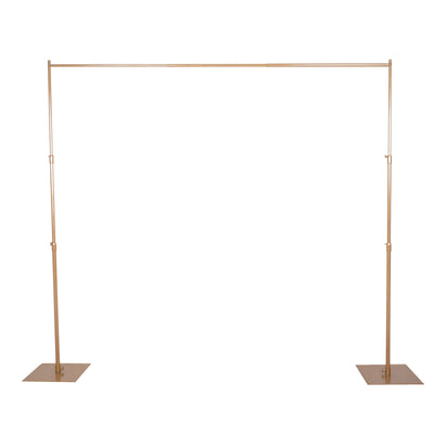 Gold backdrop stand for events and photography