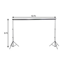 Professional Metal Black Rectangle Backdrop Stands with Measurements of 10 ft and 8 ft