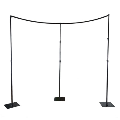 Black backdrop stand for photography and events