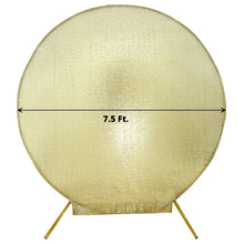 Arch Covers - Fitted Sequin Champagne Gold Circle with the Measurement of 7.5 ft