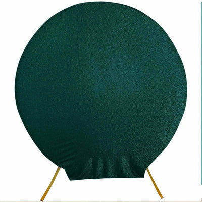Green glitter tablecloth round cutout