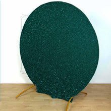 Hunter Emerald Green Metallic Shimmer Tinsel Spandex Round 2 Sided Backdrop Arch Cover 7.5 Feet