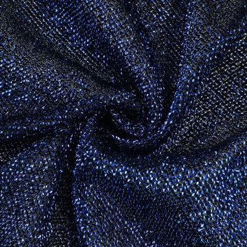 Transform Any Venue with a Navy Blue Metallic Shimmer Tinsel Spandex Party Photo Backdrop