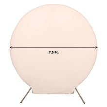 7.5 Feet Round Matte Blush & Rose Gold Spandex Wedding Backdrop Stand Cover
