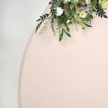 Matte Blush & Rose Gold 7.5 Feet Round Spandex Wedding Stand Cover