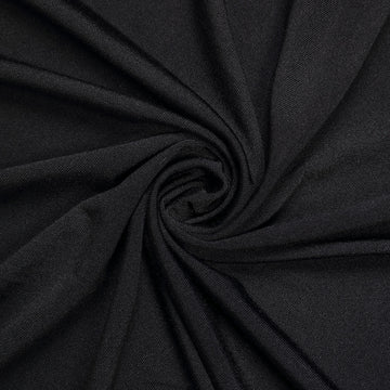Create a Spectacle of Style and Sophistication with a Black Round Spandex Fit Wedding Backdrop Stand Cover