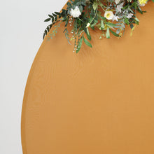 Matte Gold 7.5 Feet Round Spandex Wedding Stand Cover
