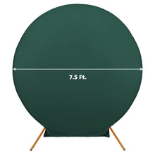Spandex Hunter Emerald Green Circle Arch Covers Fitted Backdrop Covers 7.5 ft in diameter