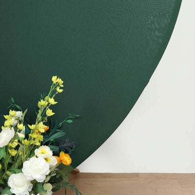 Green backdrop with yellow and white flowers in a modern setting.