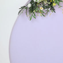 7.5ft Matte Lavender Lilac Round Spandex Fit Wedding Backdrop Stand Cover