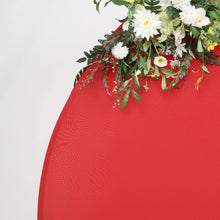 Matte Red 7.5 Feet Round Spandex Wedding Stand Cover